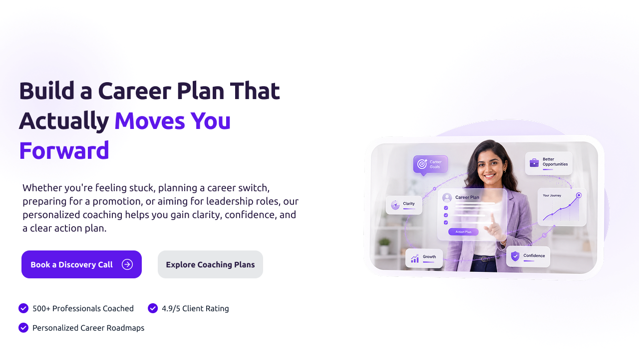 Career coach presenting a personalized career action plan