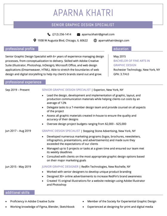 Windsor resume template preview